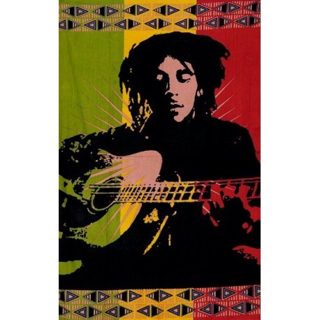 Tenture Rasta Bob Marley guitare