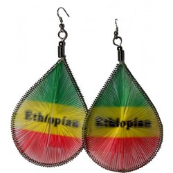 Boucles d oreilles Rasta Ethiopie