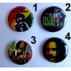 Choix de 4 badges Bob Marley