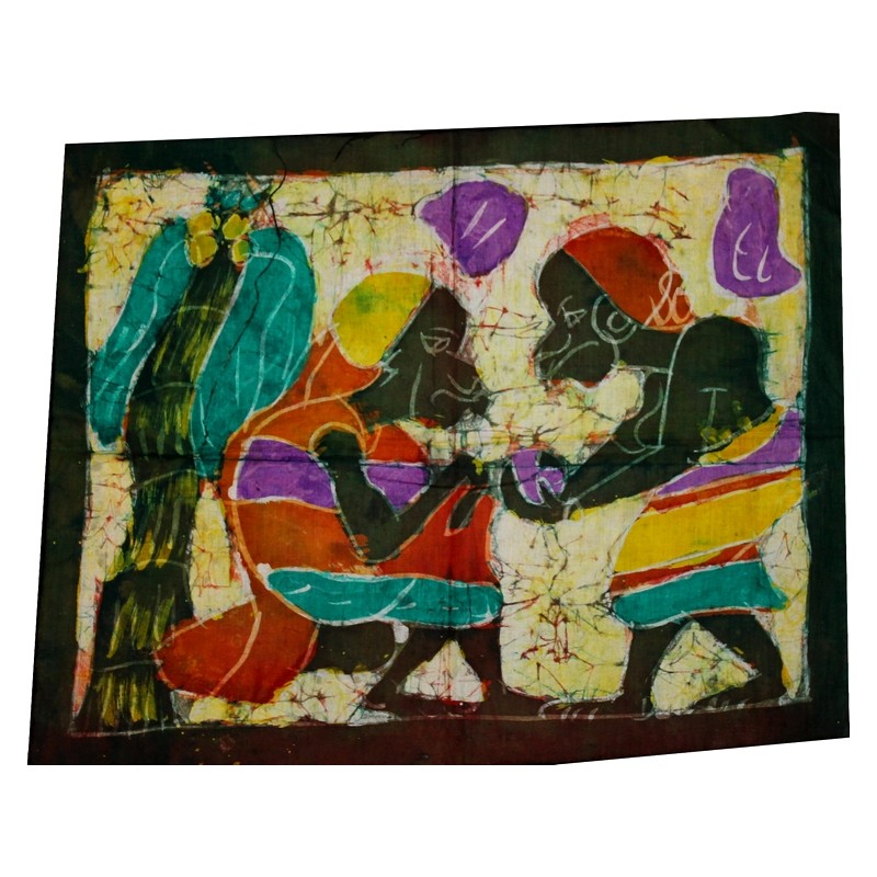 Petit batik  tissus  africains  de l artisanat du Burkina Faso