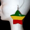 Boucles oreilles rasta étoile