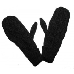Moufles noires gants