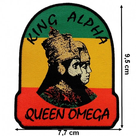 Beau patch King Alpha Queen Oméga