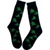 Chaussettes Rasta noires feuilles 39-43