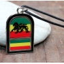 Pendentif metal rasta Lion