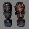 2 Bustes couple africain ancien