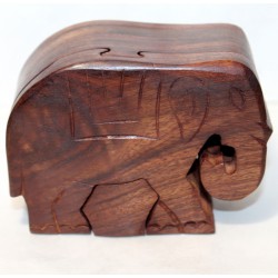 Boîte secrète éléphant puzzle en bois