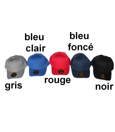 Choix de couleurs casquette réglable