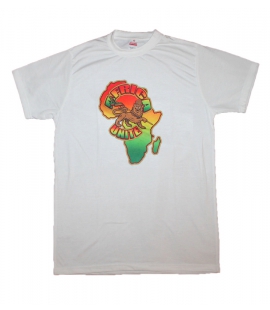 T-shirt Rasta blanc Africa Unite