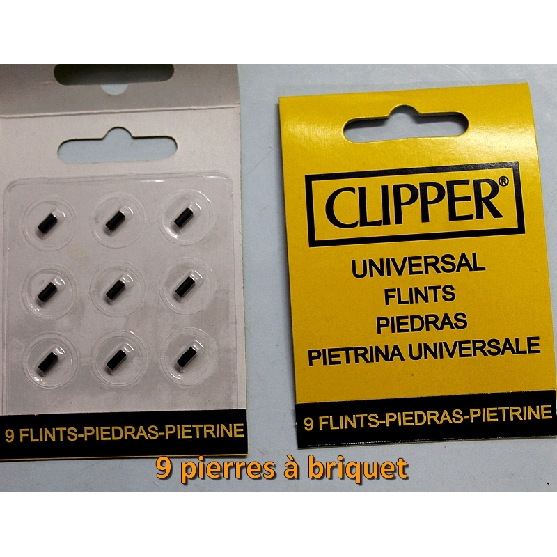 Pierre de remplacement briquet clipper - x3 lots de 9 pierres clipper -  Briquet Clipper/accessoires clipper - massiliasmoke