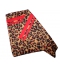 Echarpe imprime leopard rouge 4