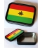 Boite metal couleurs rasta et feuille