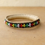 Bracelet cuir et perles du Mali