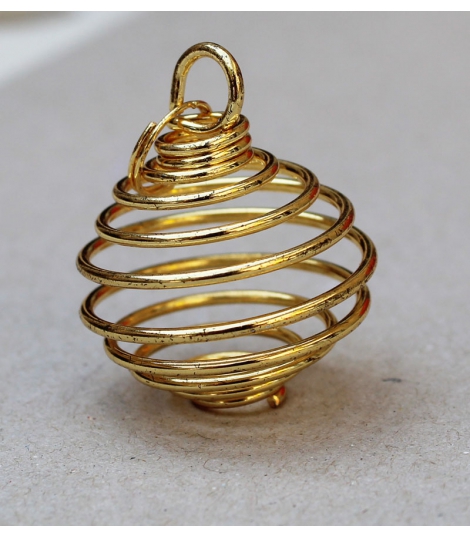 Pendentif cage doré