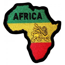 Patch Rasta carte d' Afrique en tissu