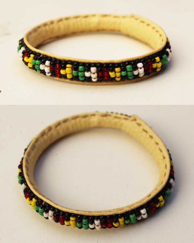 Bracelet Rasta En Cuir Bob Marley - Style Africain Ethnique Artisanal, Neuf Avec étiquettes