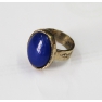 Bague Touareg argent et onyx bleu