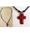 Creation originale collier croix verre de Murano