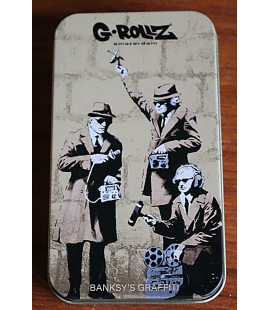 Boite metal G.Rollz Banksy Medias a l affut