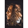 Tenture rasta coton Bob Marley et Lion