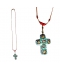 Creation artisanale collier croix verre de Murano