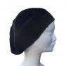 Beret plat noir coton