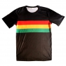 T-shirt noir drapeau Rasta