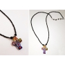 Collier croix verre de Murano creation originale
