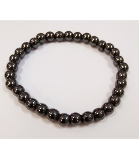 Bracelet pierre Hematite 6 mm