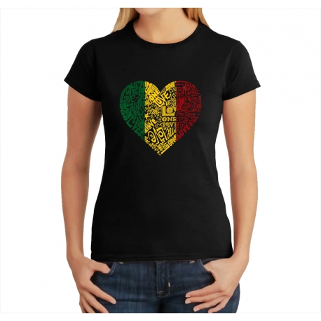 T-shirt Rasta femme One Love One Heart