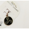 Pendentif triskell argent onyx