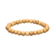 Bracelet elastique perles bois de santal