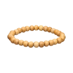 Bracelet elastique perles bois de santal