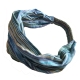 Bandeau coton bleu elastique