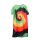 Robe droite mi-longue couleurs Rasta spirale