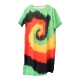 Robe droite mi-longue couleurs Rasta