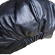 Grande casquette noire cuir elastique arriere