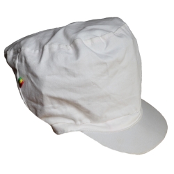 Casquette Rasta Ethiopie blanche broderie