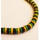 Collier Rasta elastique couleurs Jamaique