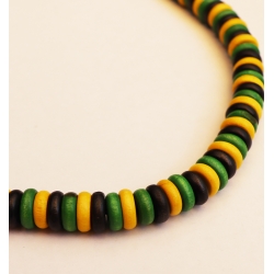 Collier Rasta elastique couleurs Jamaique