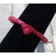 Bracelet Touareg cuir rouge fermeture facile