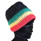 Bonnet aux couleurs Rasta vert jaune rouge