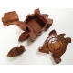 Boite en bois tortue 4 pieces