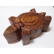 Boite en bois tortue 3D