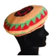 Beret coton Couleurs Rasta galette