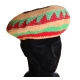 Beret coton Couleurs Rasta galette en cible