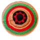 Beret coton Couleurs Rasta galette vue dessus