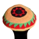 Beret coton Couleurs Rasta galette