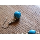 Boucles d oreilles Turquoise ronde