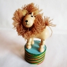 jouet Lion en bois articule